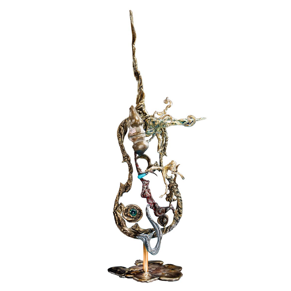 Surrealistic Still Life Bronze Sculpture By Karen Terzyan, 9 X 13", Jazz, Original Artwork