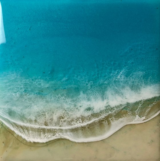 White Sand Beach #15 Seascape Painting