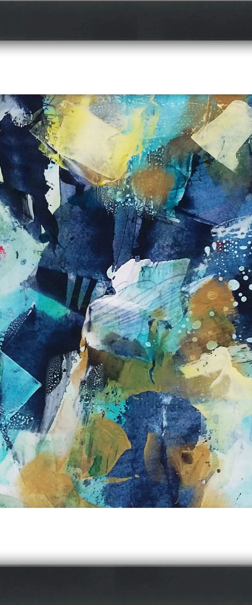 Abstraction #11 - Framed and ready to hang - original abstract painting by Carolynne Coulson