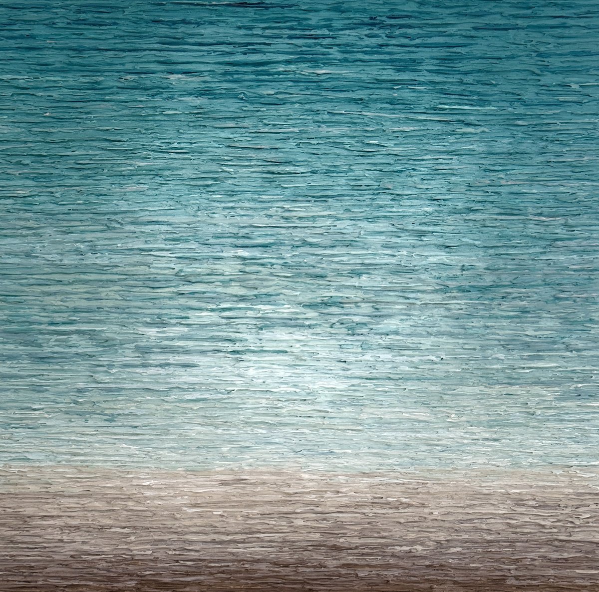 Abstract Landscape Acrylic Painting By Daniela Pasqualini, 36 X 36, Beauty Of Stillness, Original Artwork