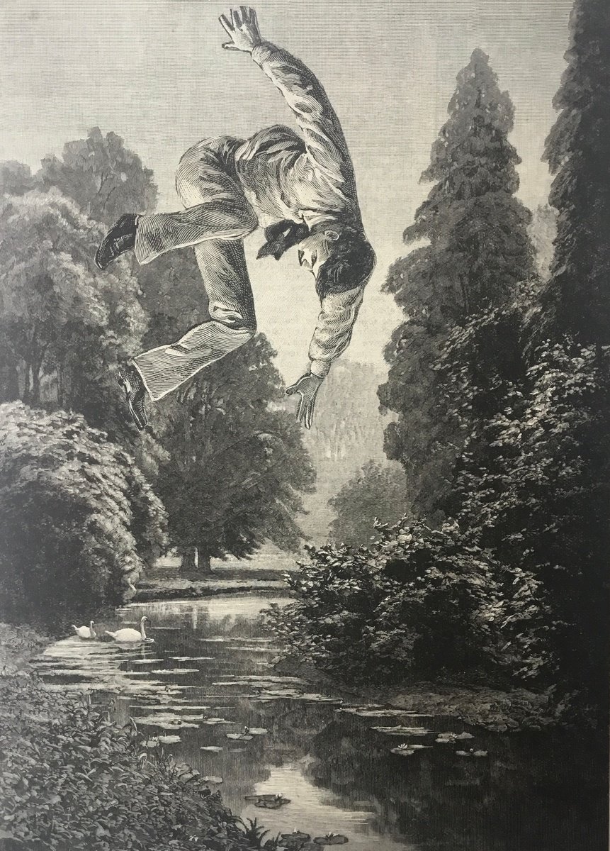 Surrealistic Portrait Collage By Tudor Evans, 6 X 9", He Fell And Fell, Original Artwork