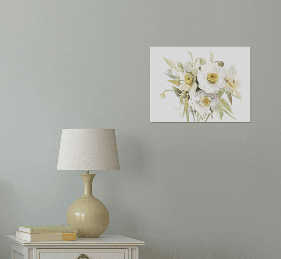 White Peony Flowers