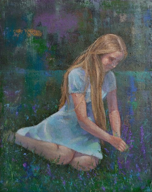 Innocence Amongst the Lavender by Kamsar Ohanyan