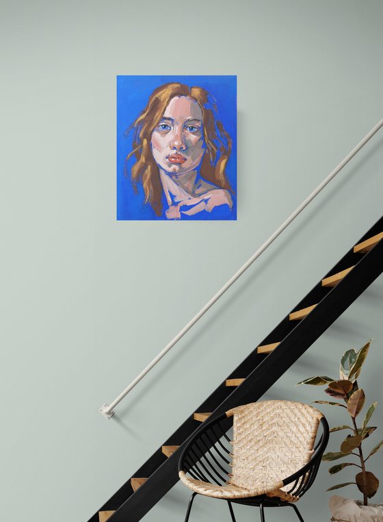 Abstract woman portrait. Digital art. 60x70cm/23.6x27.5in