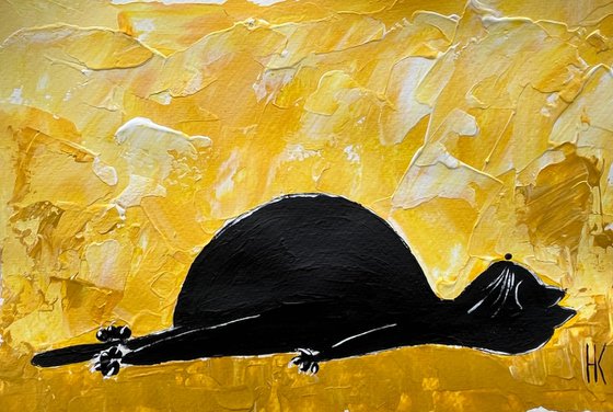 Cat Yoga Painting