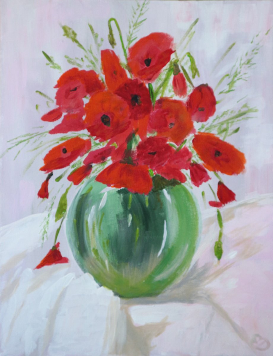 Bouquet of poppies by Dmytro Yeromenko