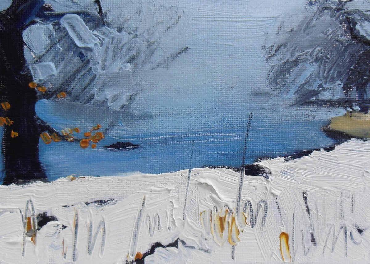 Snow by Misty Lake I by Ben McLeod