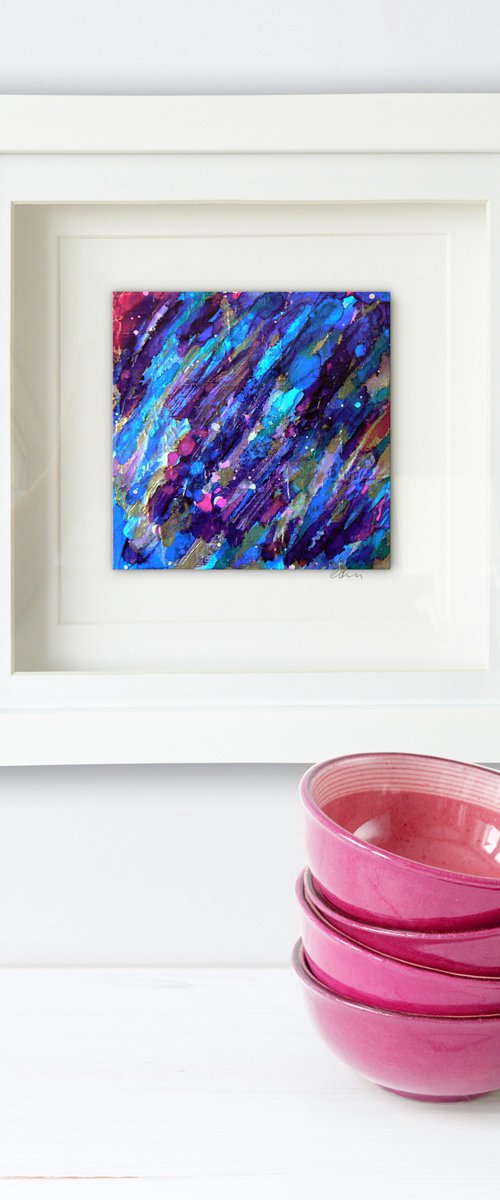 Mini original abstract #300 (original miniature abstract) by Carolynne Coulson