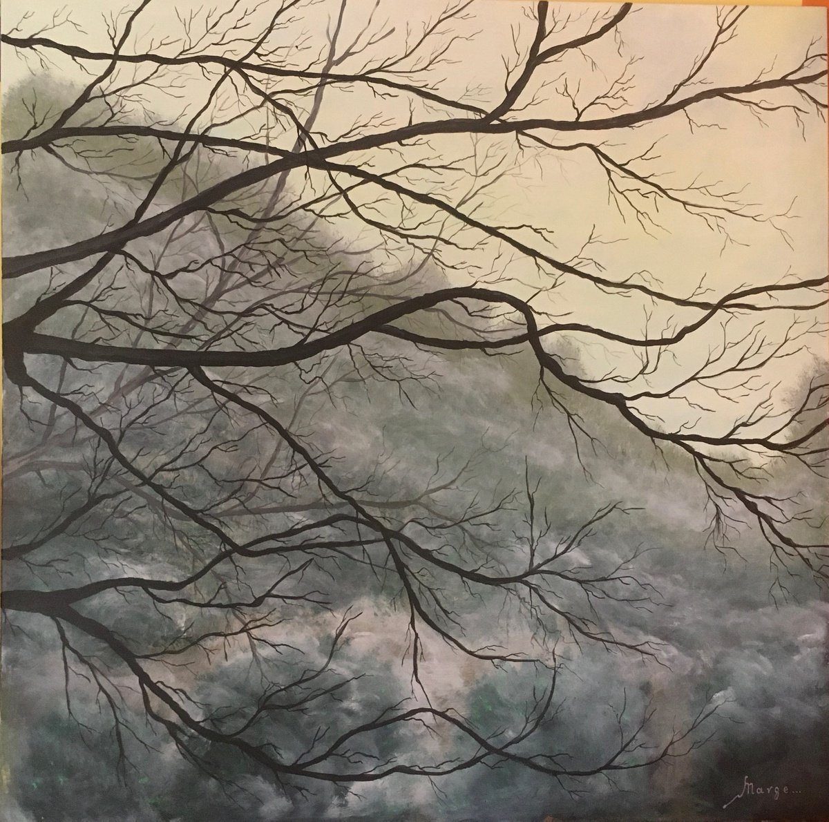 Μorning fog in the forest by Margarita Telianidis