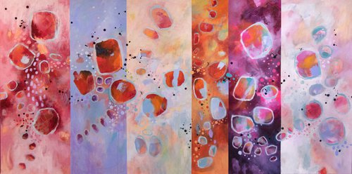 À travers le temps - Original extra-large abstract painting by Chantal Proulx
