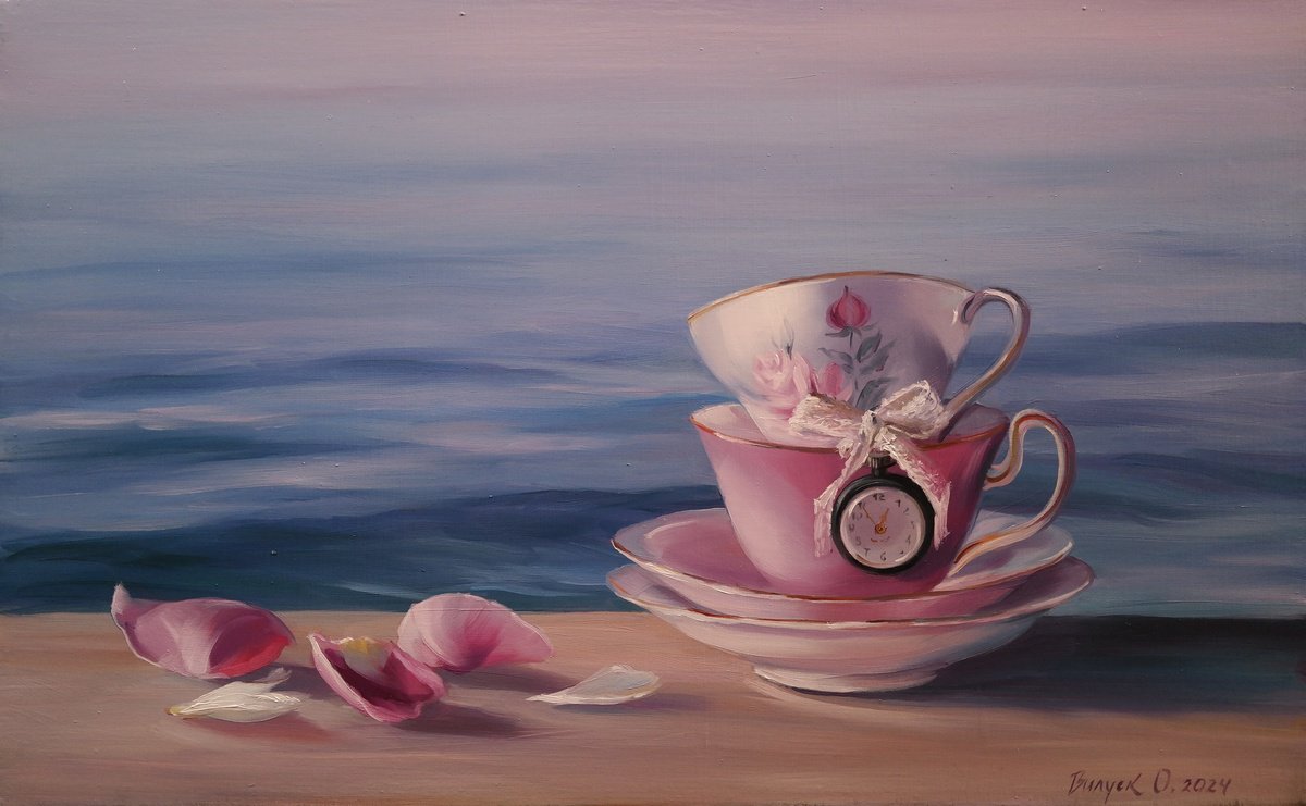 Photorealistic Still Life Oil Painting By Lena Vylusk, 16 X 10", "Life Is Beautiful", Original Artwork