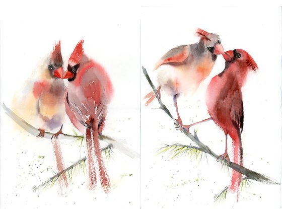 Cardinals - Diptych
