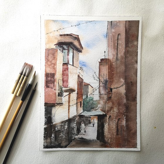 Jerusalem (Old City) - watercolor painting