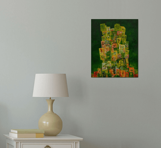 Tower of Babel II. - An abstract vertical cityscape