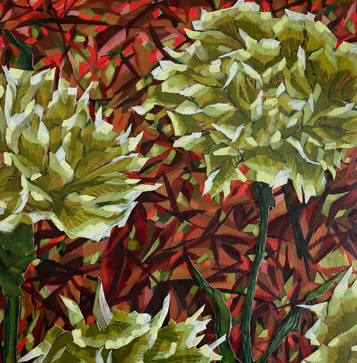 Green Carnations by Tarja Laine