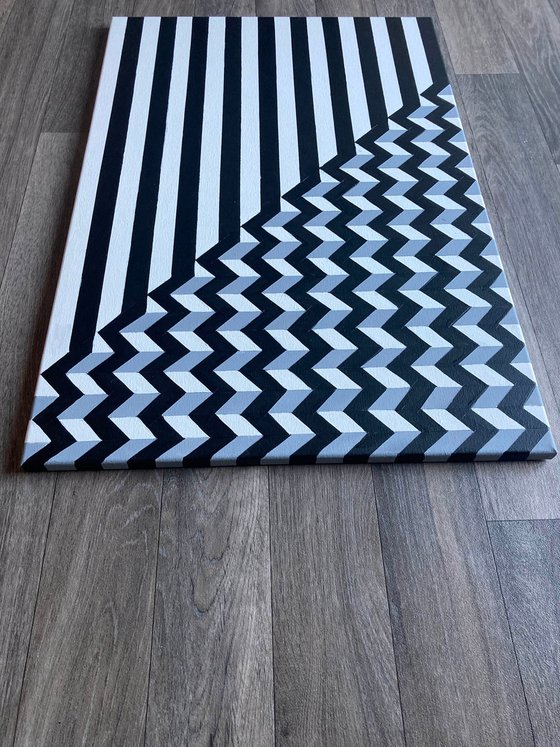 Original Geometric Canvas Painting