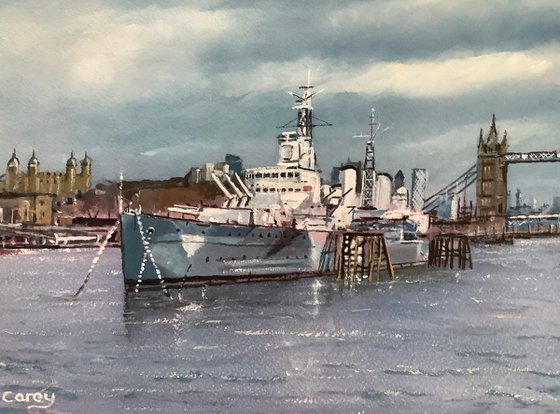 London scene, HMS Belfast