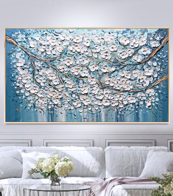 Blue Sakura Branches