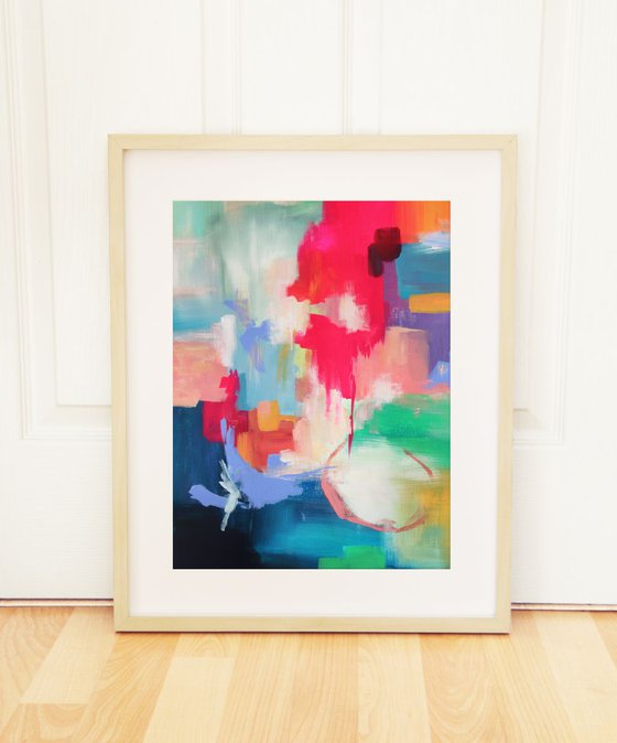 Abstract Framed Painting - When I First Met You
