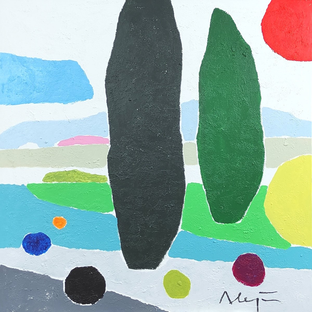  The Couple By Alejos, 39 X 39, Artwork For Sale On Artfinder