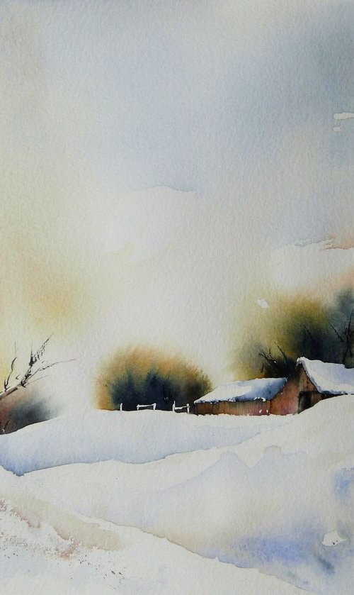 Tree in Snow. by Graham Kemp
