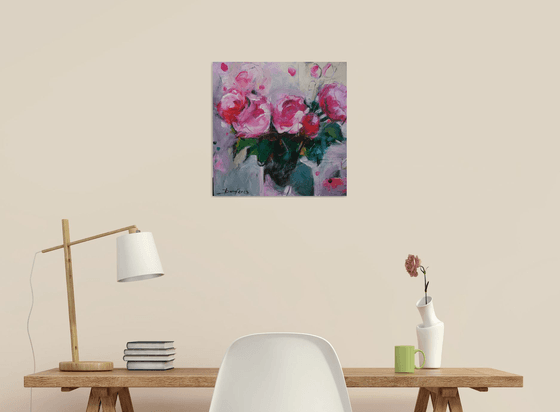Peonies in a glass