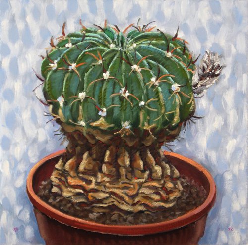 Cactus with Flower Bud by Richard Gibson