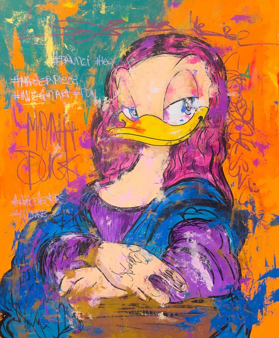 Mona Duck portrait by scrooge da vinci