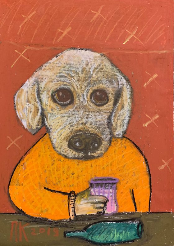 Drinking dog #42