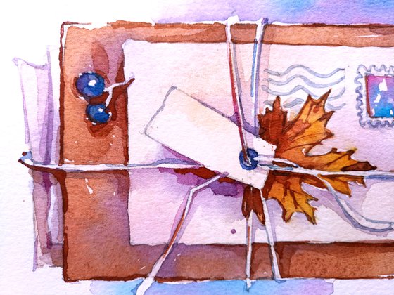 "Letters of Autumn" original watercolor artwork