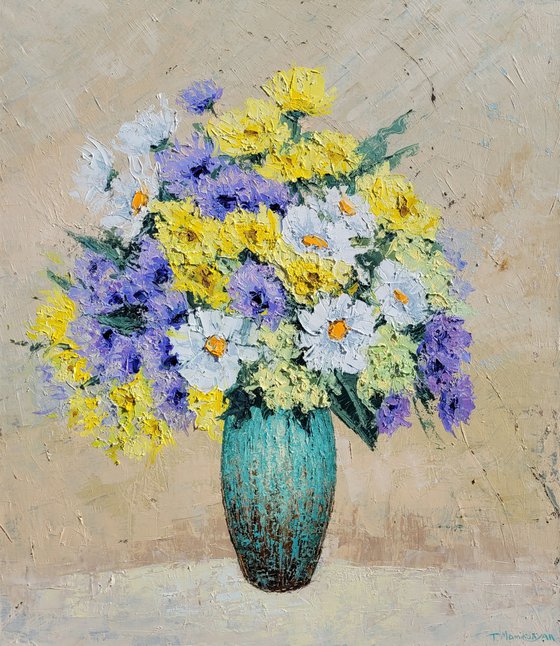 Bouquet in a vase  70x80cm