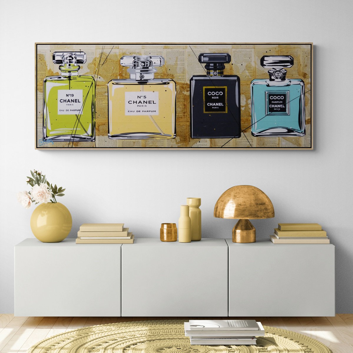 Urban And Pop Still Life Painting By Franko, 63 X 24, Summer Coco, Original Artwork