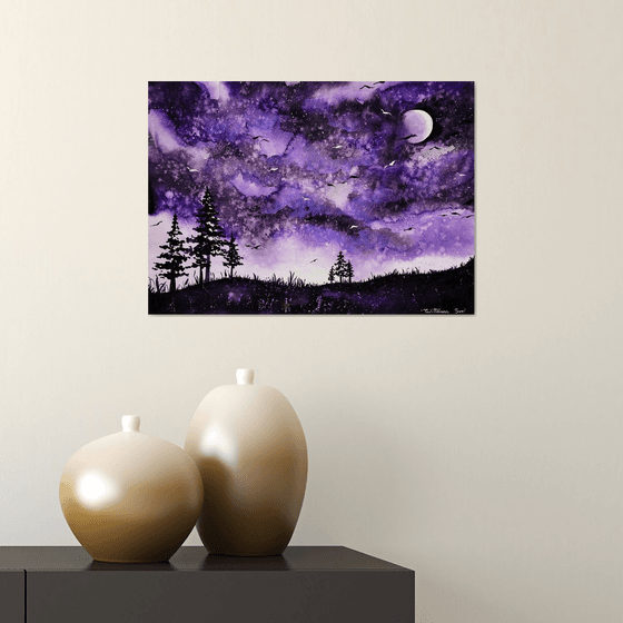 Purple Night & Moon