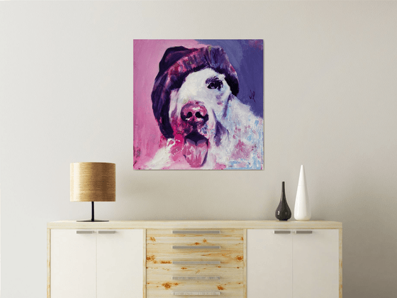 Golden Golfo Portrait Acrylic on Canvas 80x80cm