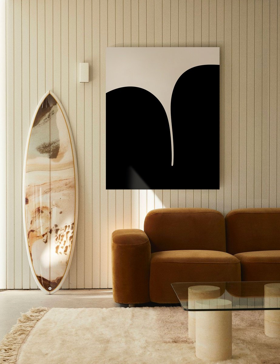 Abstract Acrylic Painting By Anna Pepe, 47 X 59, Forms 25, Original Artwork