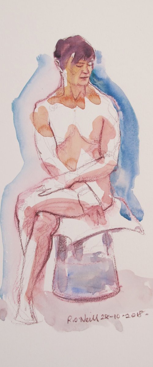 Seated male nude by Rory O’Neill