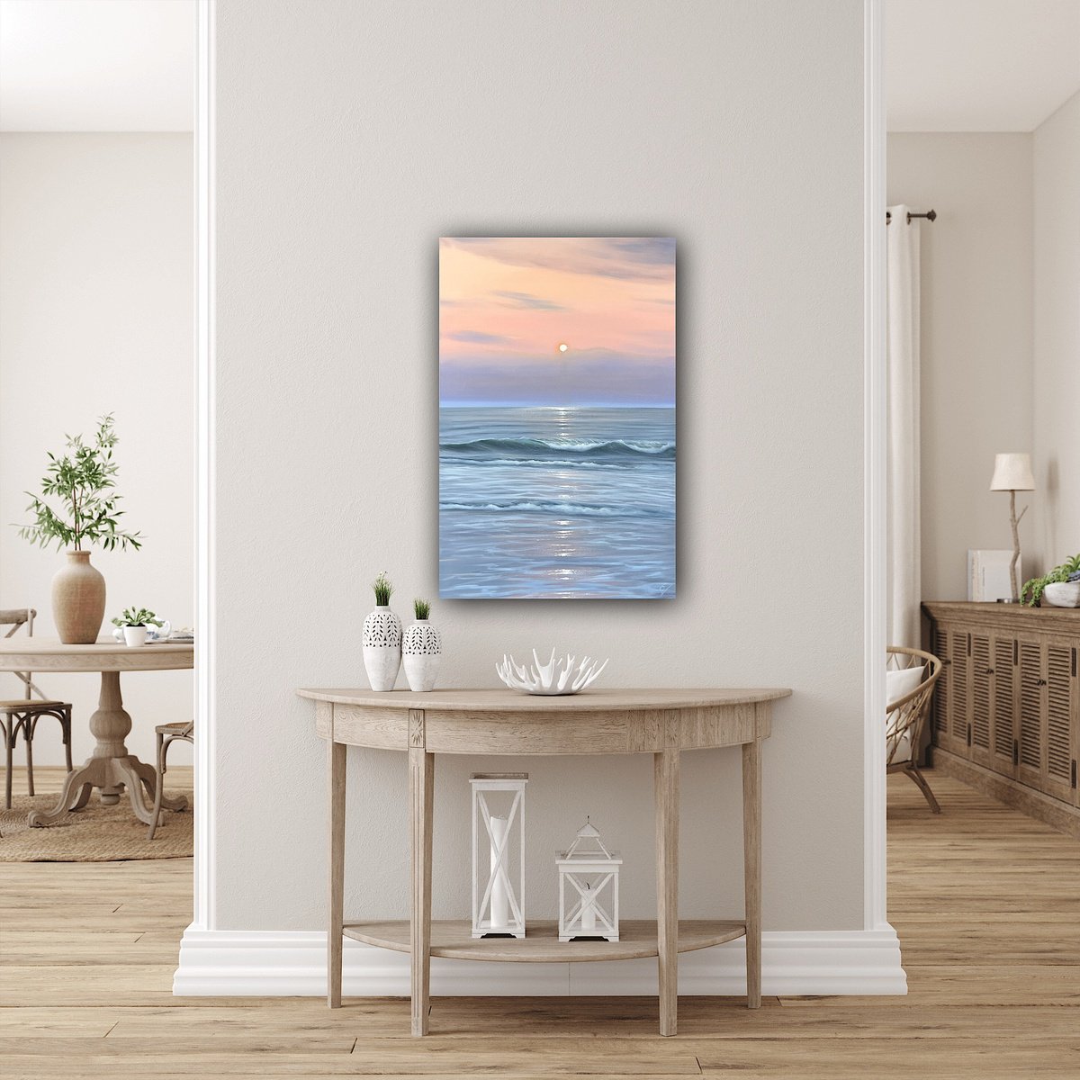 Photorealistic Landscape Oil Painting By Eva Volf, 24 X 36, Summer Morning, Original Artwork