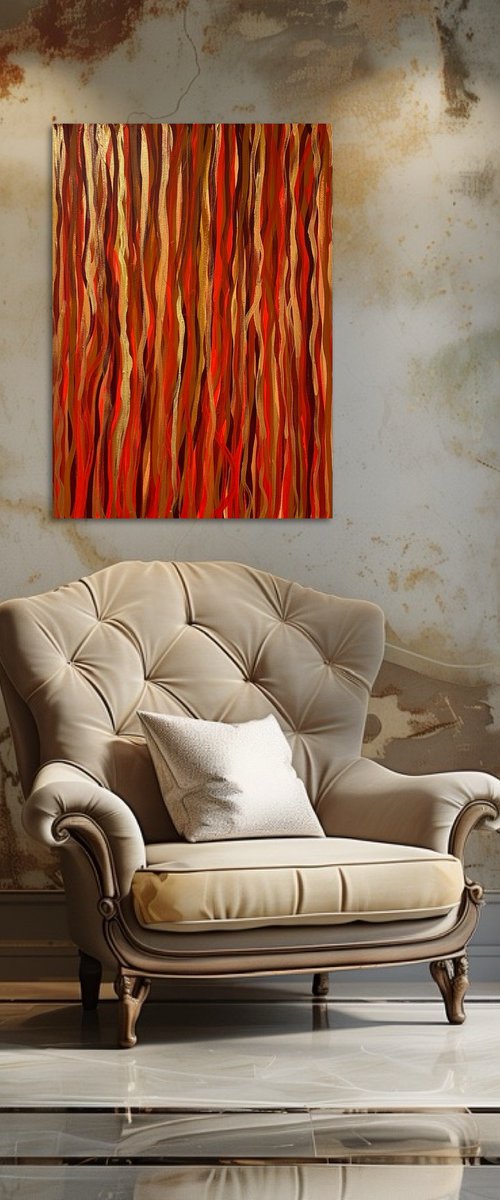 Hand-painted Red Gold by Exclusive Arts