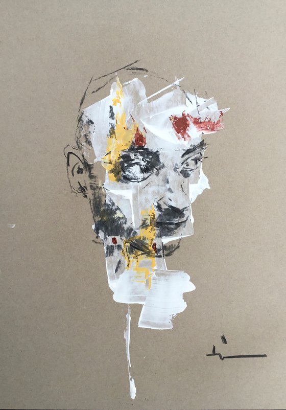 Portrait On Cardboard 1