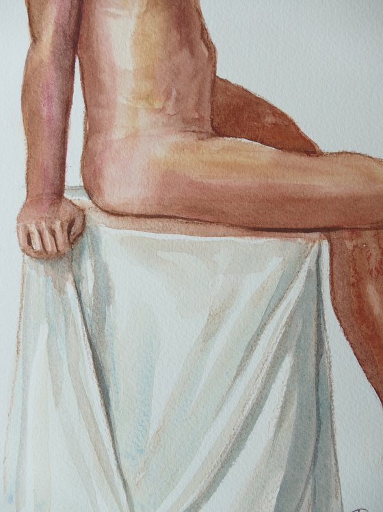 Seated female nude
