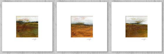 Mystical Land Collection 11 - 3 Textural Landscape Paintings by Kathy Morton Stanion