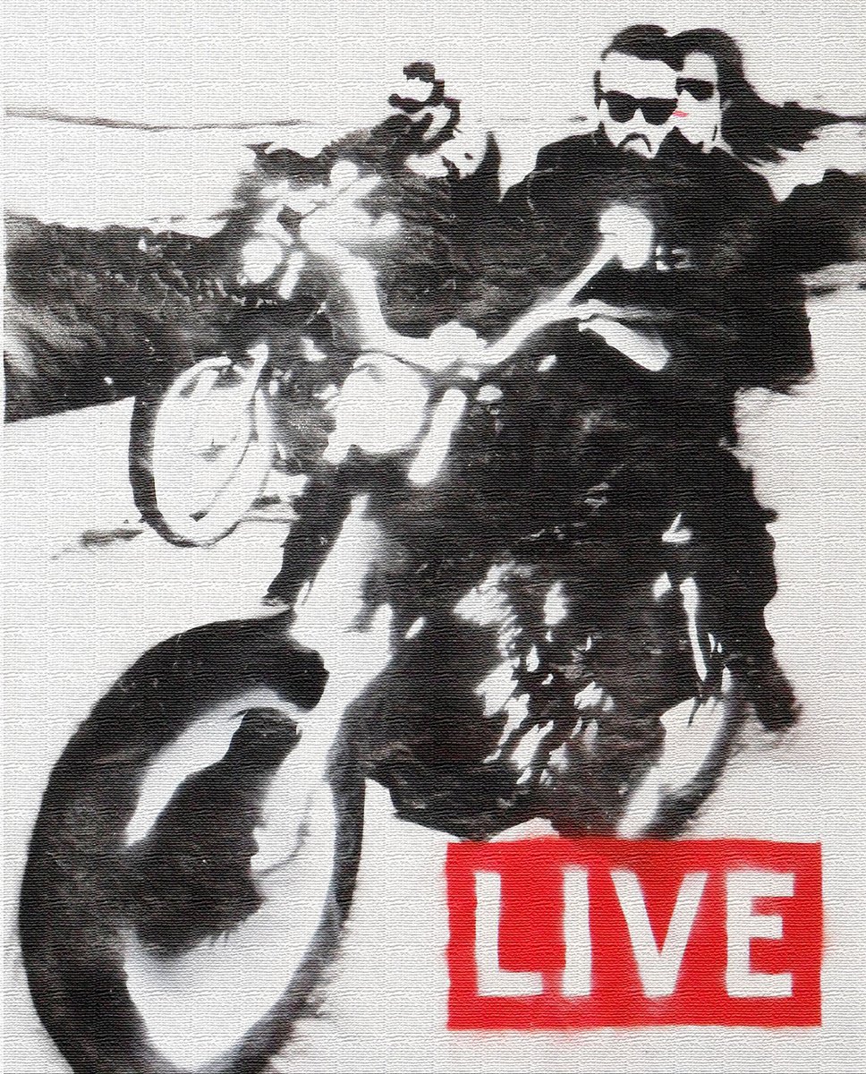 Urban And Pop Painting , Live (On Box Canvas). By Juan Sly, 23 X 30, Artwork For Sale On Artfinder