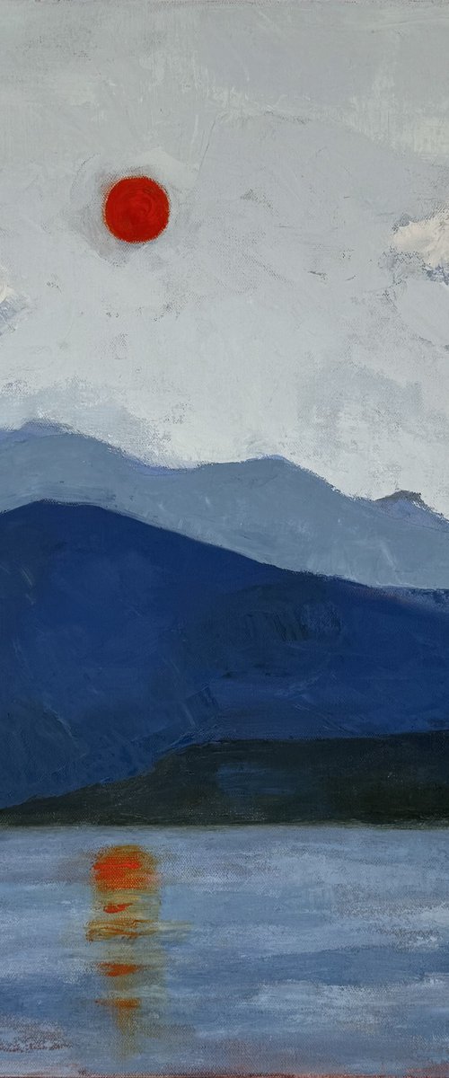 Sunset Lake Champlain by Domenica Brockman