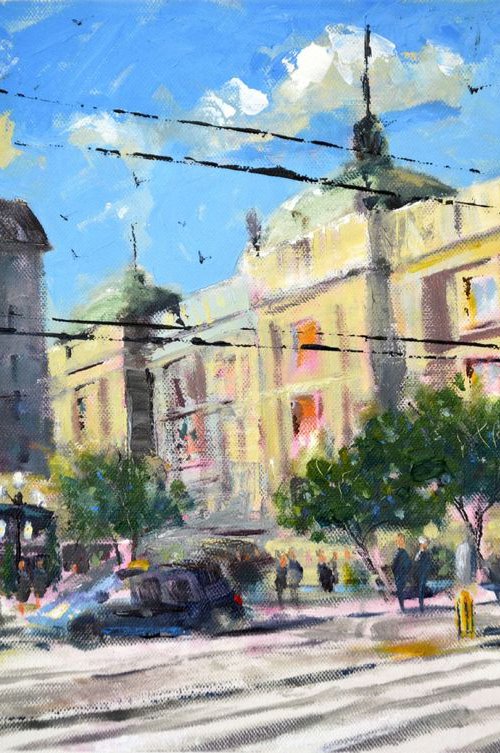 Republic square, Belgrade by Nenad Kojić watercolorist