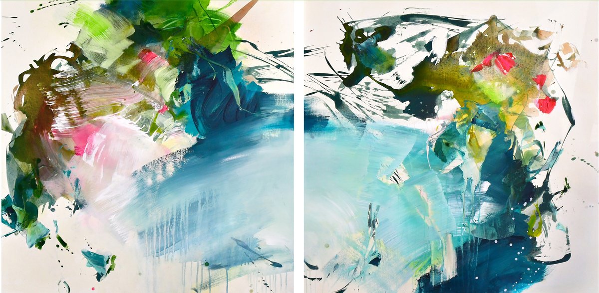 Beyond The Lake By Kirsten Handelmann, 71 X 35, Artwork For Sale On Artfinder