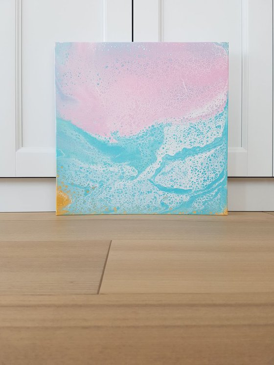 Seaside landscape Gentle sea, original, 45×45 cm, Free shipping