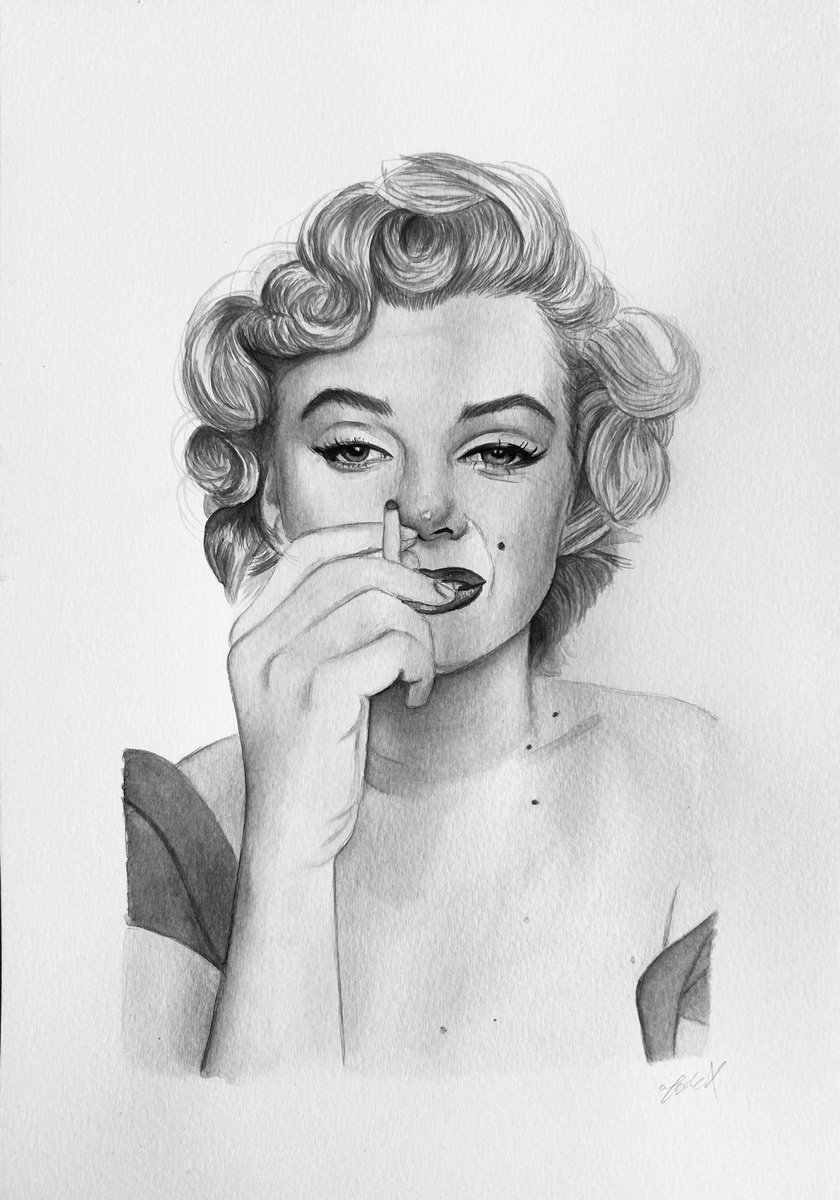 Impressionistic Portrait Watercolour By Amelia Taylor, 8 X 12, Marilyn Monroe, Original Artwork