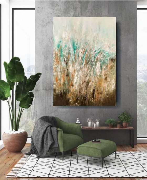 Land 70x100cm Abstract Textured Painting