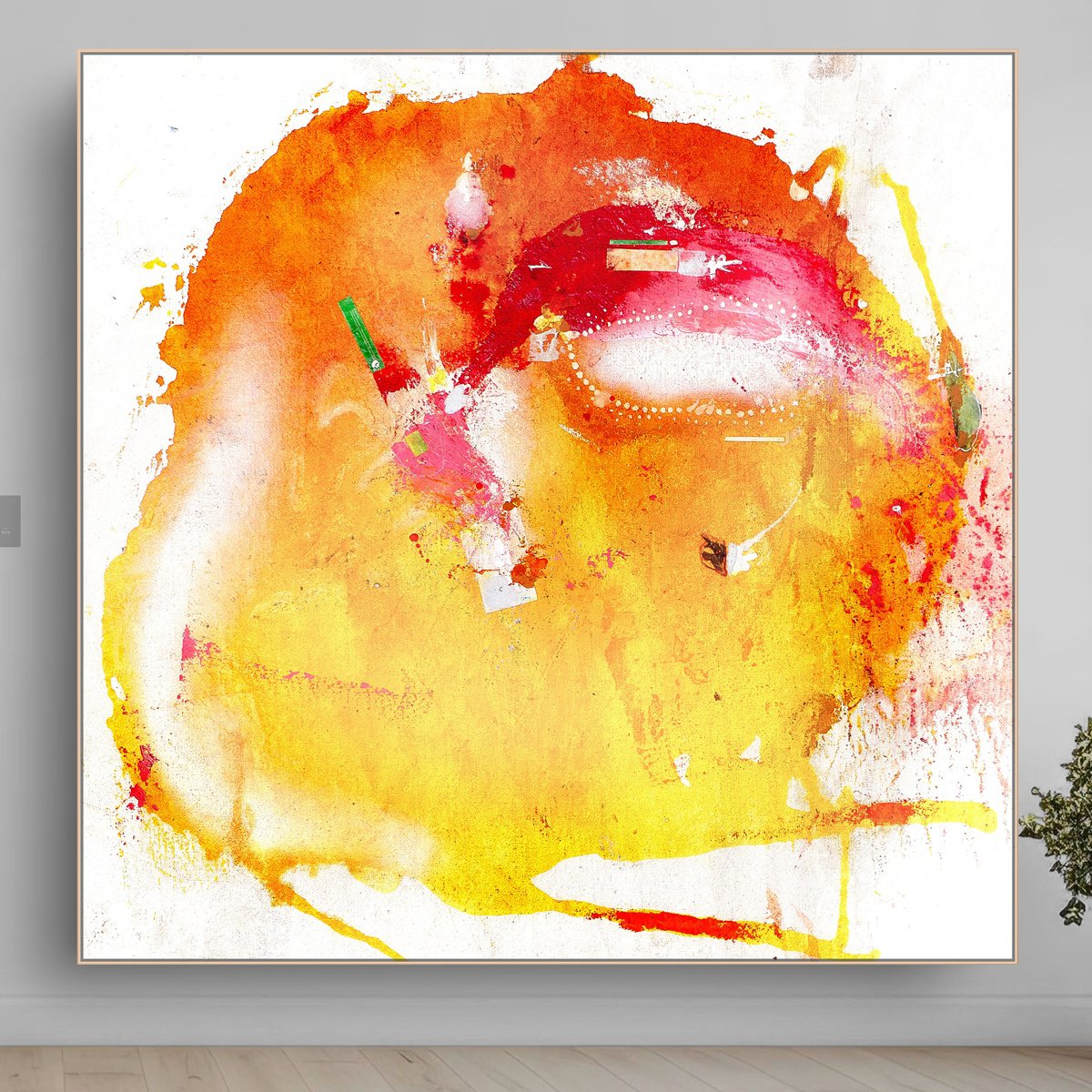 Organic Abstract Acrylic Painting By Adriano Ribeiro, 20 X 20, Come Back, Original Artwork