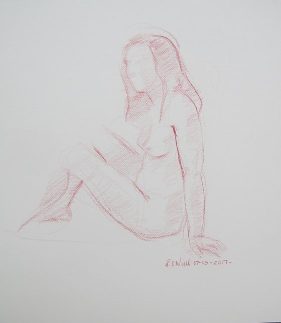 Seated female nude